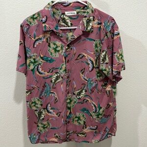 Passing Tropical Dusty Rose Button Up